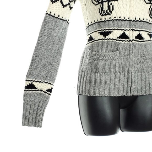 TNA Aritzia Zip Up Sweater Cardigan Lambs Wool XS - Picture 3 of 4